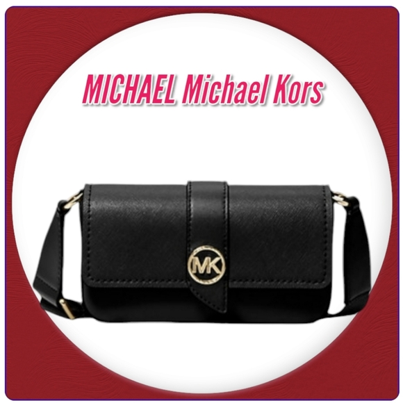 MICHEAL Michael Kors Leather Sling Black Small Crossbody Bag - Picture 1 of 9